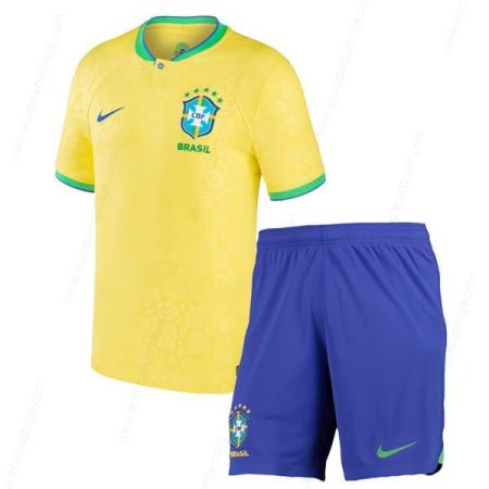 Brasilien Hjemmebanetrøje Fodboldsæt til børn 2022