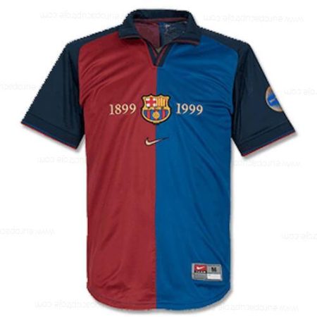 Retro FC Barcelona Centenary Hjemmebanetrøje Fodboldtrøje 1999